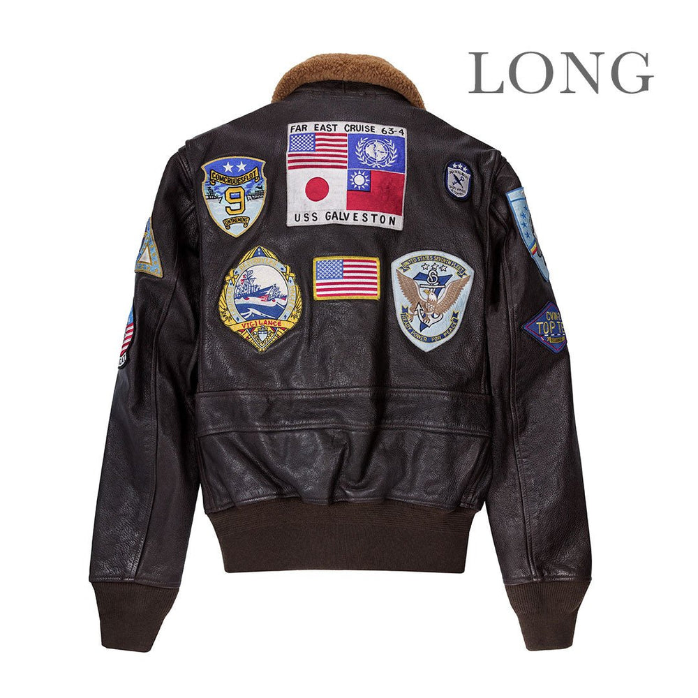 Movie Hero® Top Gun Navy G-1 Jacket (LONG) Z201036TL - Cockpit USA Men