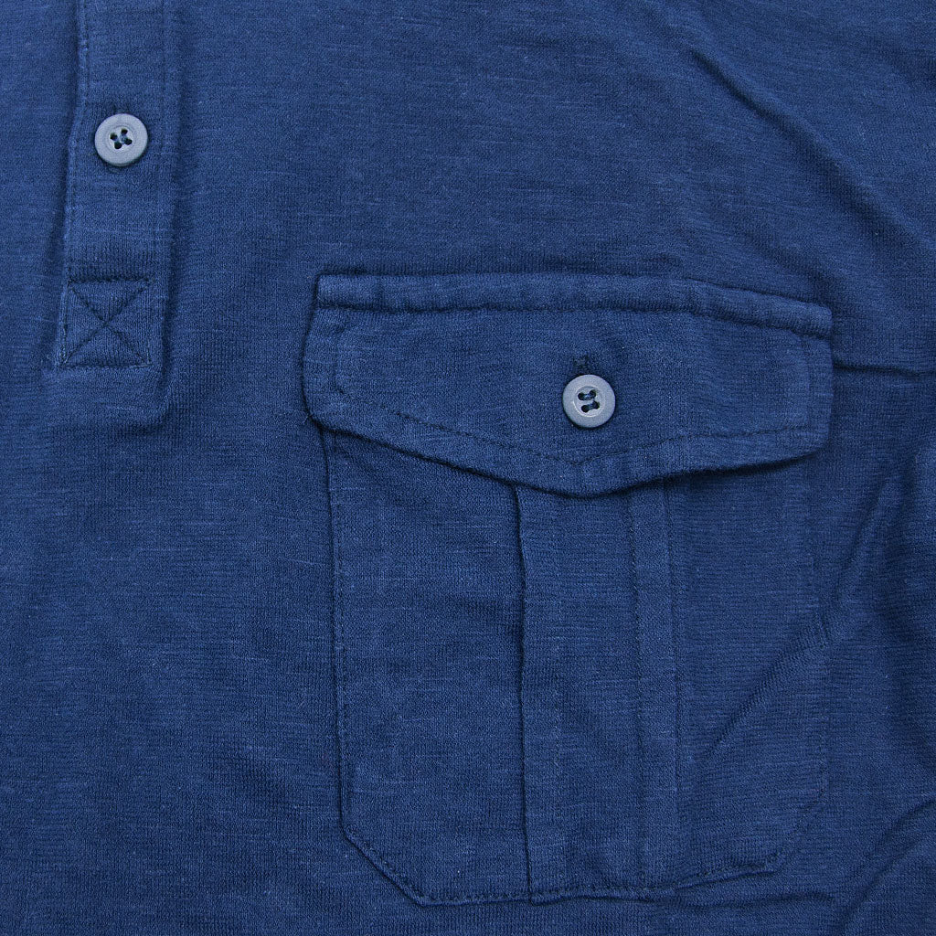 Airborne Polo Shirt chest pocket in navy