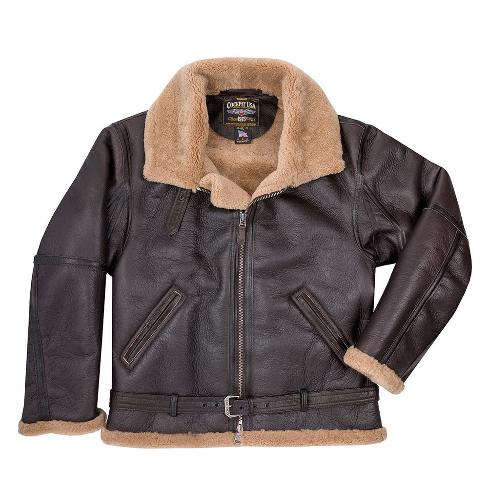 RAF Fighter Weight Sheepskin Bomber Jacket Z21W010 - Cockpit USA Men