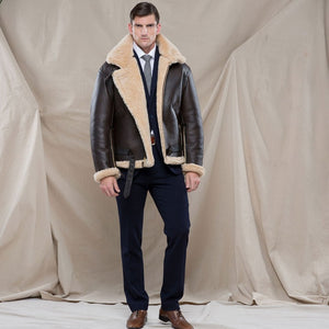 R.A.F Sheepskin Bomber Jacket Z2109 - Cockpit USA Men