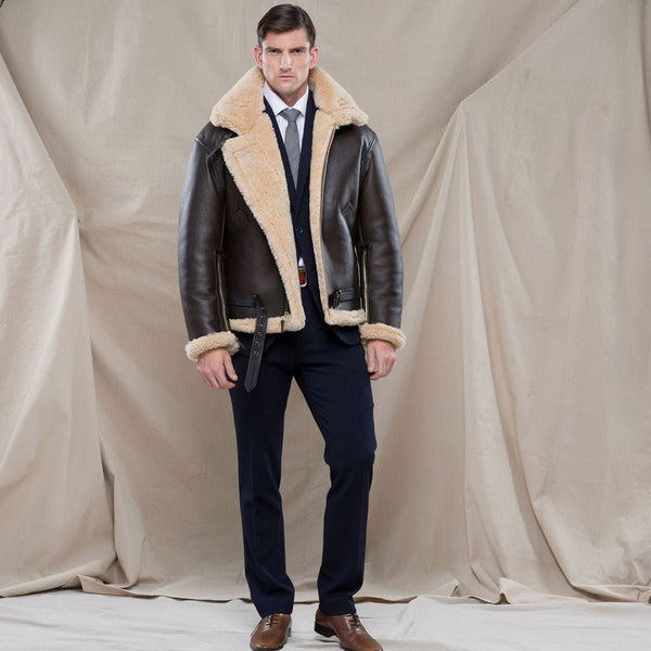 R.A.F Sheepskin Bomber Jacket Z2109 - Cockpit USA Men
