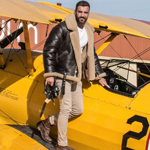 R.A.F Sheepskin Bomber Jacket Z2109 - Cockpit USA Men