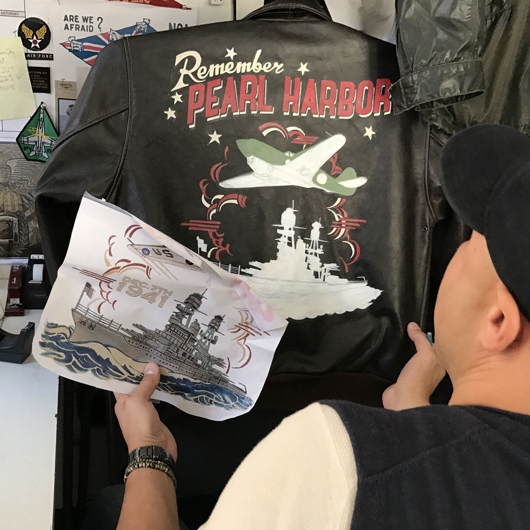 Pearl Harbor Leather Jacket | Men's Horsehide Leather Jacket 