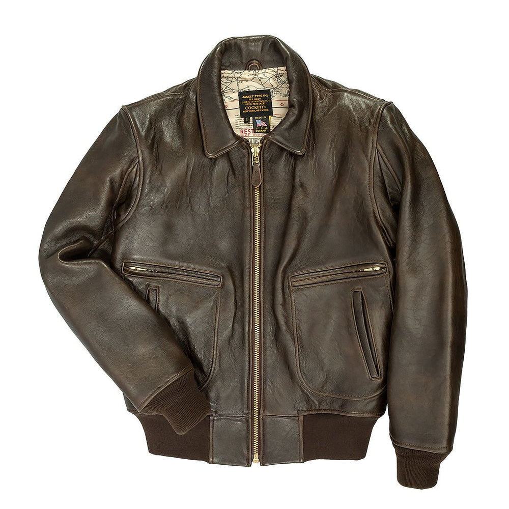 The Mod Raiders™ Leather Jacket Z2129AM in Brown - Cockpit USA Men