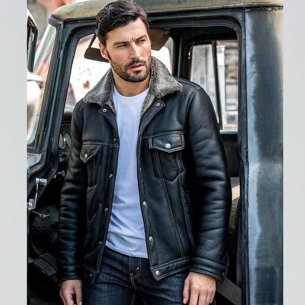 The Sheepskin Midnight Trucker™ Z21Z009 - Cockpit USA Men
