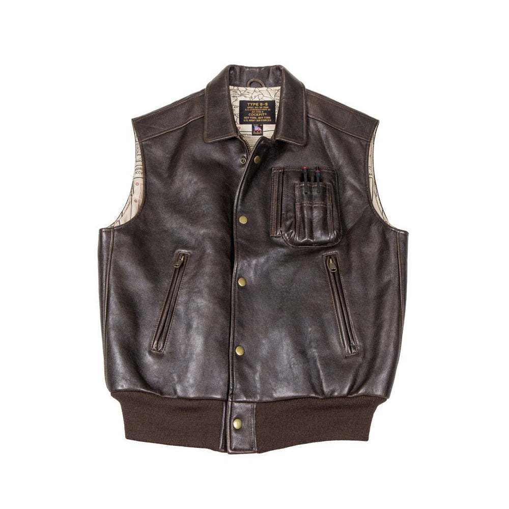 The Stearman Leather Vest Z2129V - Cockpit USA Men