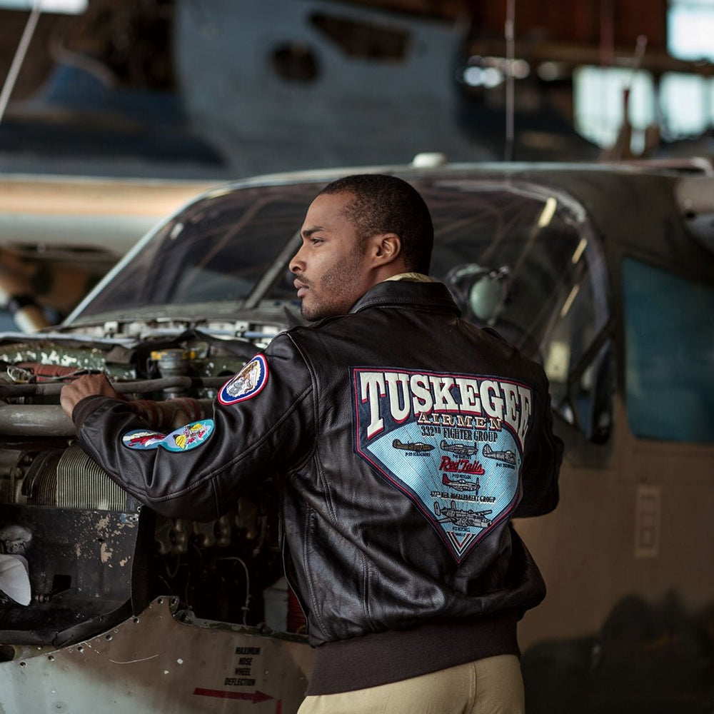 Tuskegee Airmen A-2 Jacket Z21J003 - Cockpit USA Men