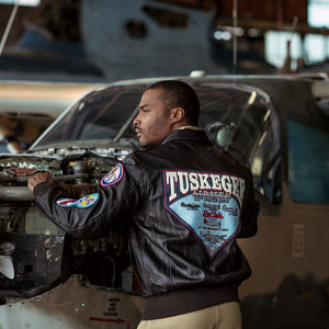 Tuskegee Airmen A-2 Jacket Z21J003 - Cockpit USA Men