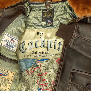 U.S. Navy Lambskin G-1 Flight Jacket (Long) Z201035ML in Brown - Cockpit USA Men