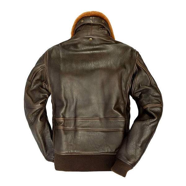 U.S. Navy Lambskin G-1 Flight Jacket Z201035M in Brown - Cockpit USA Men
