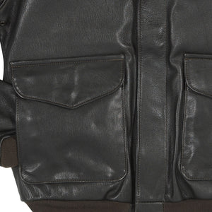 U.S.A.F. 21st. Century A-2 Jacket (Long) Z21V41L in Brown - Cockpit USA Men