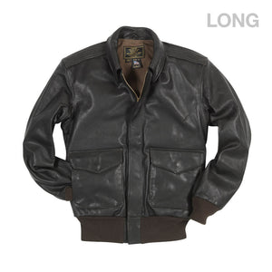 U.S.A.F. 21st. Century A-2 Jacket (Long) Z21V41L in Brown - Cockpit USA Men