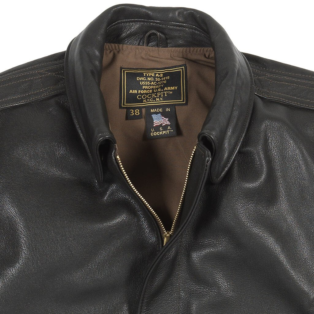 Big and Tall Leather Military A-2 Jacket | Cockpit USA