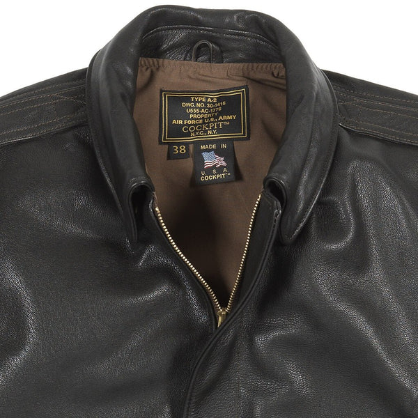 U.S.A.F. 21st. Century A-2 Jacket (Long) Z21V41L in Brown - Cockpit USA Men