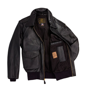 U.S.A.F. 21st. Century A-2 Jacket Z21V41 in Black - Cockpit USA Men