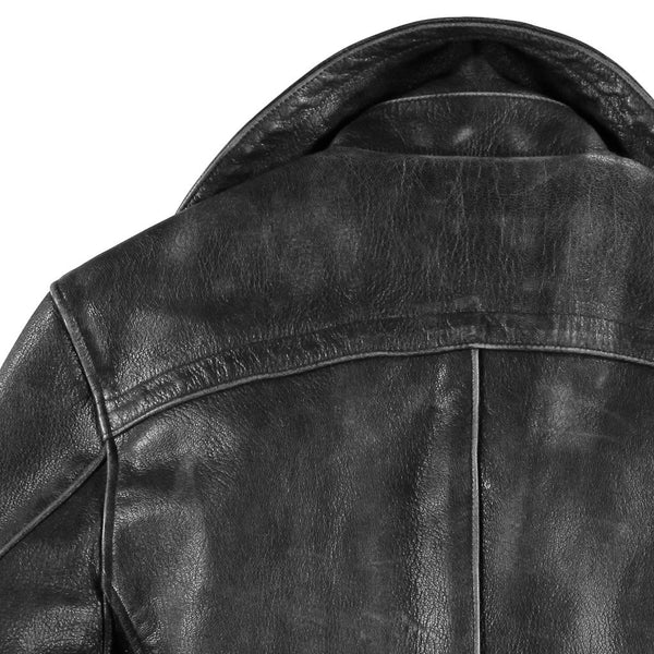 Vintage Leather Naval Officer's Coat Z21P019 - Cockpit USA Men