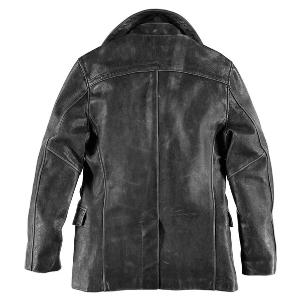 Vintage Leather Naval Officer's Coat Z21P019 - Cockpit USA Men