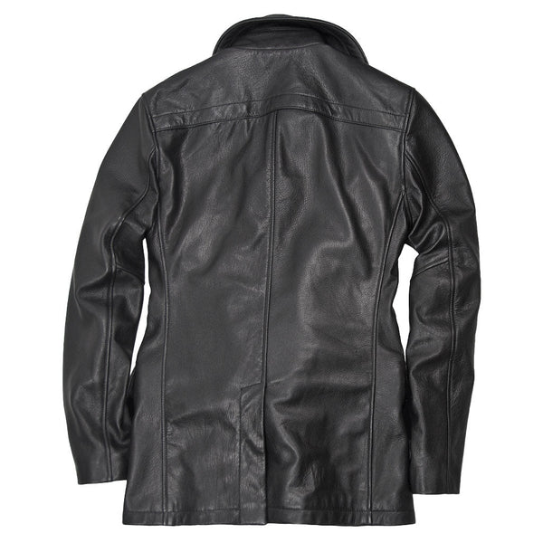 Vintage Leather Naval Officer's Coat Z21P019 - Cockpit USA Men