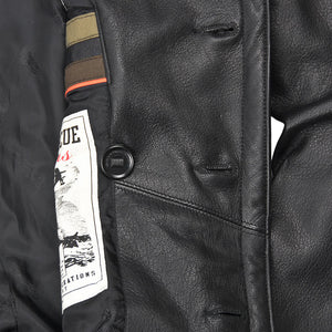 Vintage Leather Naval Officer's Coat Z21P019 - Cockpit USA Men