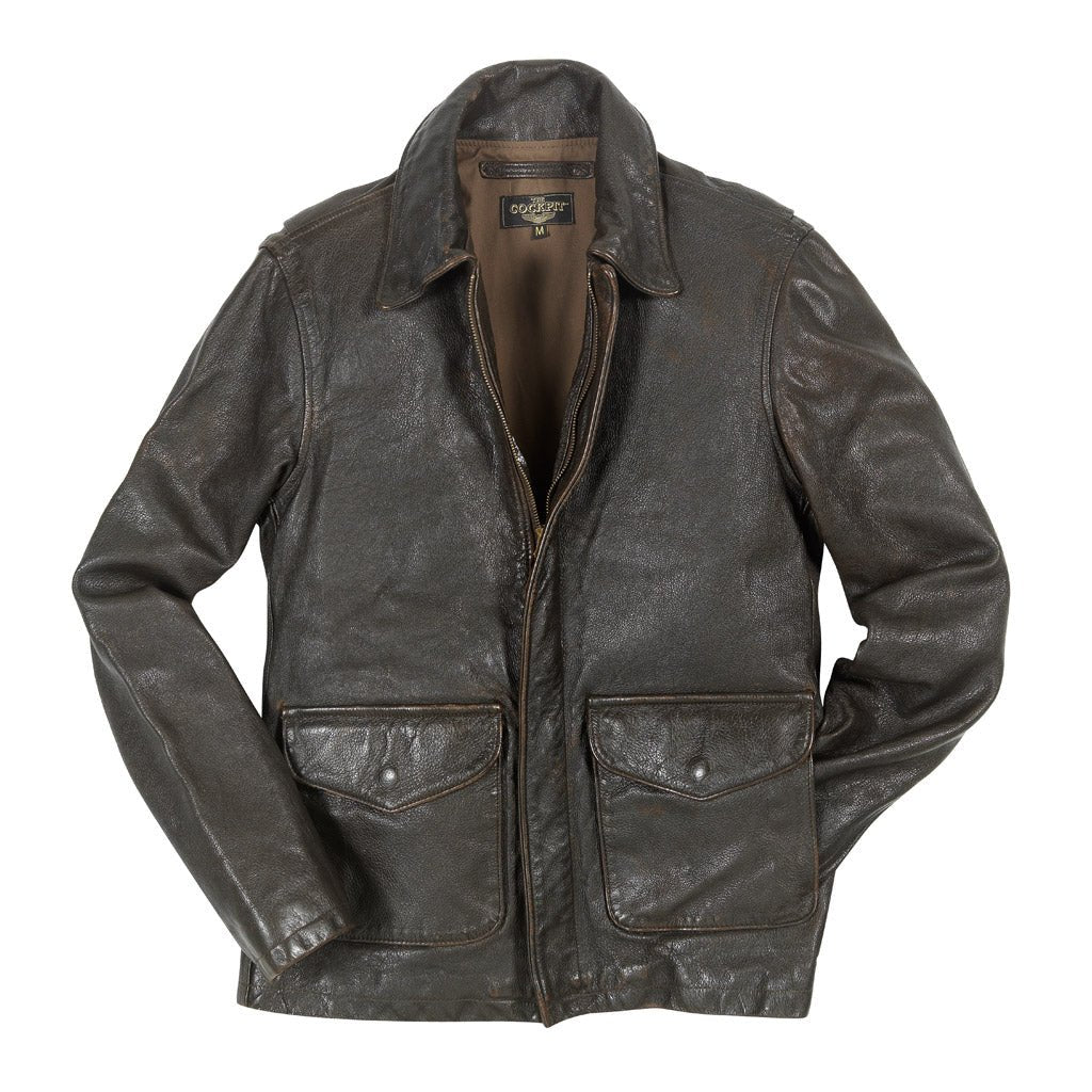 Vintage Roughneck Oil Driller Jacket | Goatskin Leather Jacket