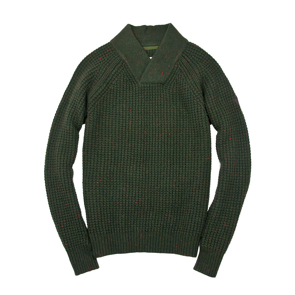 Centennial Waffle Knit Sweater in Army