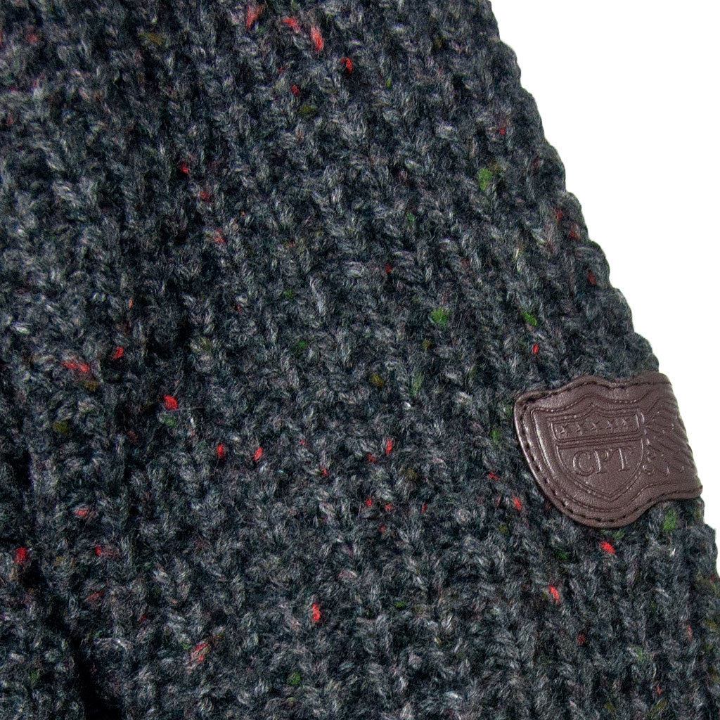 Centennial Waffle Knit Sweater Charcoal Detail