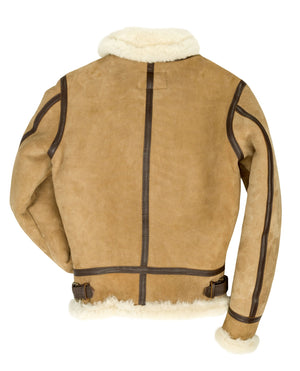 Women's B-3 Suede Bomber Jacket in Tan W72N200 - Cockpit USA Women