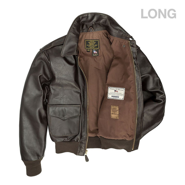WWII Government Issue A-2 Jacket (Long) Z2107HL in Mahogany - Cockpit USA Men