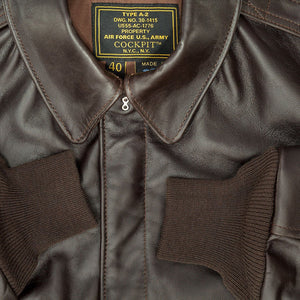 WWII Government Issue A-2 Jacket (Long) Z2107HL in Mahogany - Cockpit USA Men