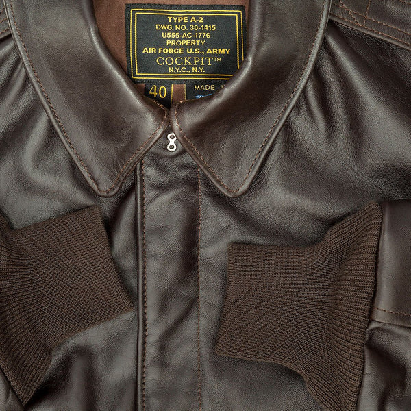 WWII Government Issue A-2 Jacket (Long) Z2107HL in Mahogany - Cockpit USA Men