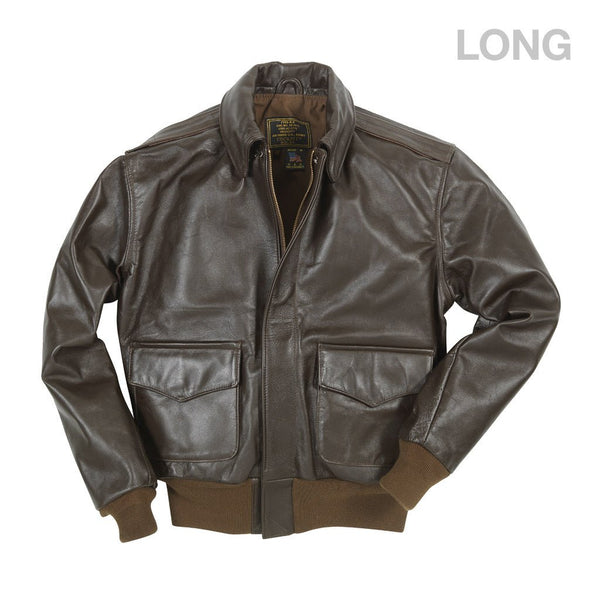 WWII Government Issue A-2 Jacket (Long) Z2107HL in Mahogany - Cockpit USA Men