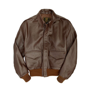WWII Government Issue A-2 Jacket Z2107H in Brown - Cockpit USA Men
