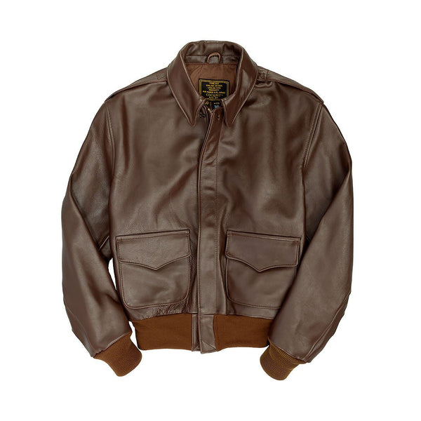 WWII Government Issue A-2 Jacket Z2107H in Brown - Cockpit USA Men