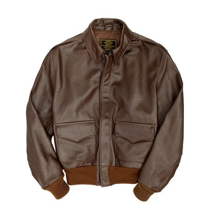 WWII Government Issue A-2 Jacket Z2107H in Brown - Cockpit USA Men
