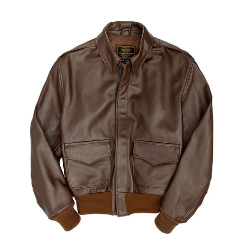 WWII Government Issue A-2 Jacket Z2107H in Brown - Cockpit USA Men