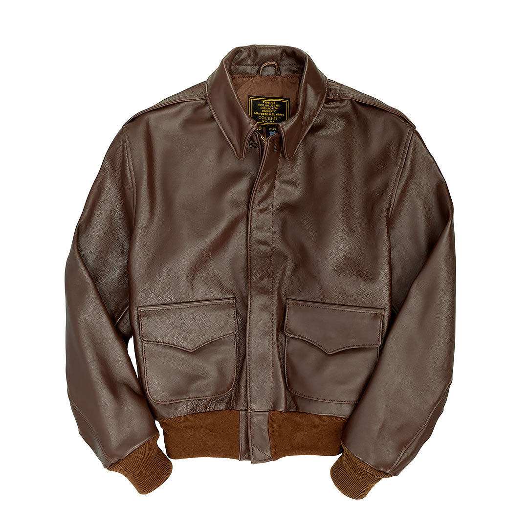 Cockpit USA: WWII Government Issue A-2 Jacket Z2107H in Brown