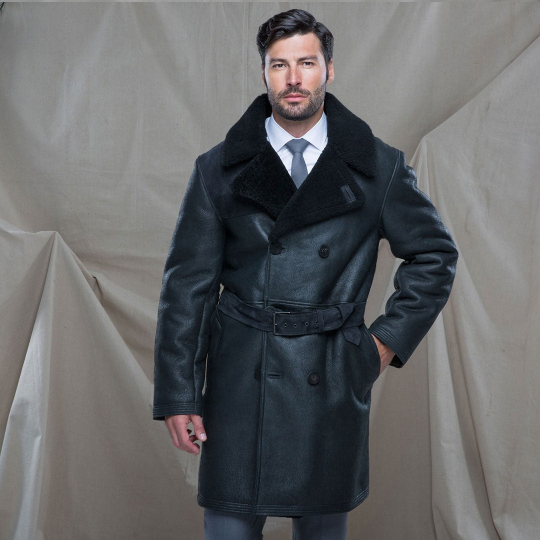 Men's Shearling Trench Coat – LeatherKloset