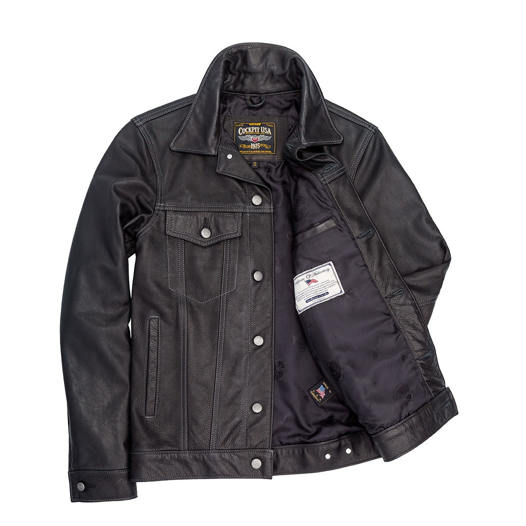 Share 238+ denim style leather jacket latest