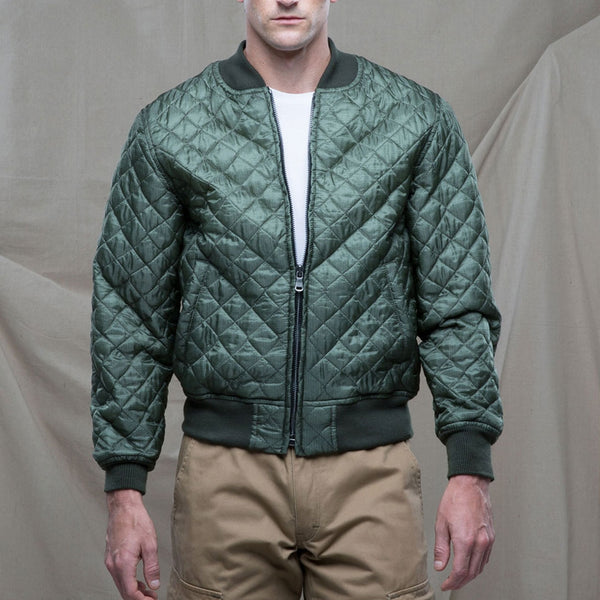 Diamond Quilted Bomber Jacket-Cockpit USA