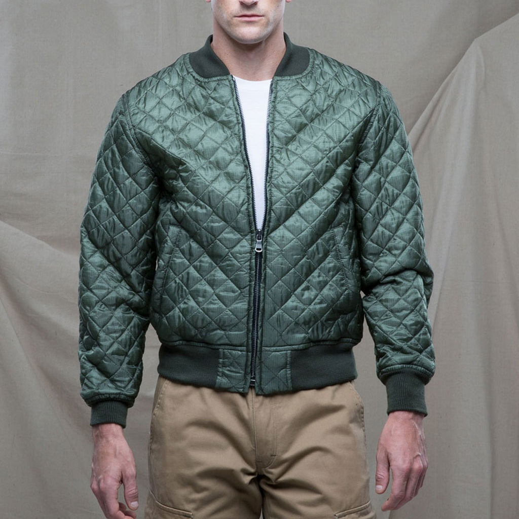 Diamond Quilted Bomber Jacket-Cockpit USA